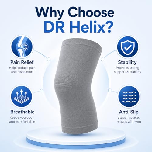 Image of Unisex Grey Knee Cap | Adjustable Support for Knee Pain Relief & Injury Prevention | Breathable, Comfortable & Durable | Ideal for Sports, Recovery & Daily Use - (Size - M)