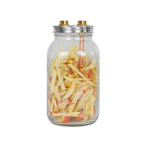 Image of Thumper Keg Kit 64 Oz Half Gallon Wide Mouth Mason Jar for Upgrade Shine Still Alcohol Distiller Whiskey Brandy Distillery Home Brewing