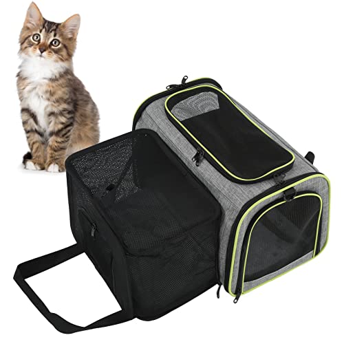 Sac de Transport pour Animaux de Compagnie à côtés Souples avec Coussin en Peluche et Sangle, Sac de Transport pour Chat approuvé par Les compagnies aériennes