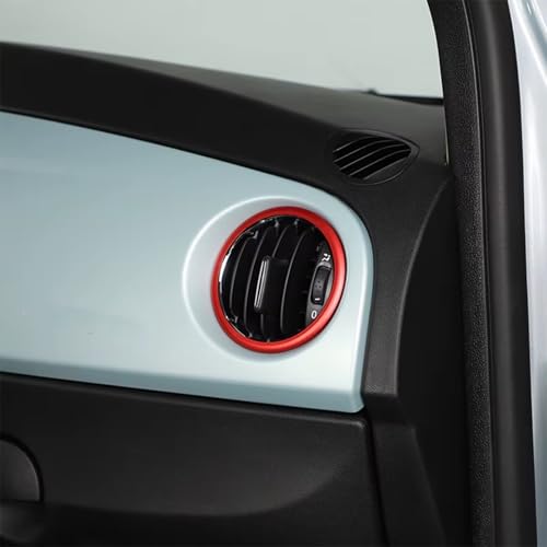Pegatinas de ventilación lateral para Fiat 500 moldura de salpicadero 7