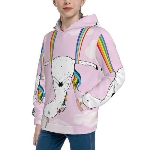 Aerial Yoga for Unicorn Kid Hoodies Boys Sweatshirts Girls Pullover with Pocket2