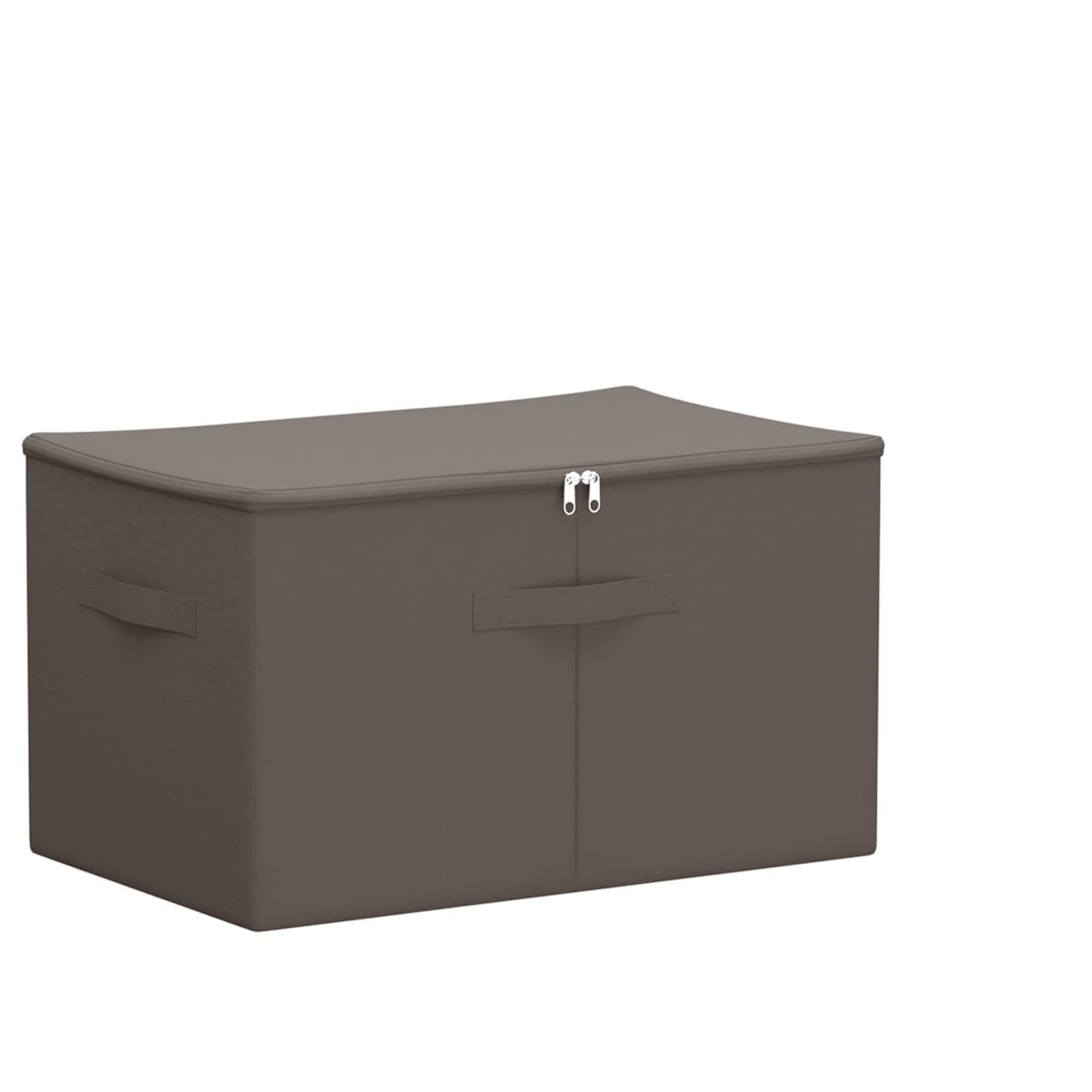 Hothingwell Scatola portaoggetti in tessuto non tessuto, 24 pezzi, 60 x 43 x 35 cm | Doppio scomparto, pieghevole, manici pratici, 90,3 l, poliestere traspirante