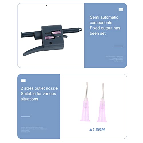 Image of Solder Paste Extruder, Portable Solder Dispenser with 2 Nozzles for Accurate Output, Easy Operation, and Long Lasting Plastic Housing