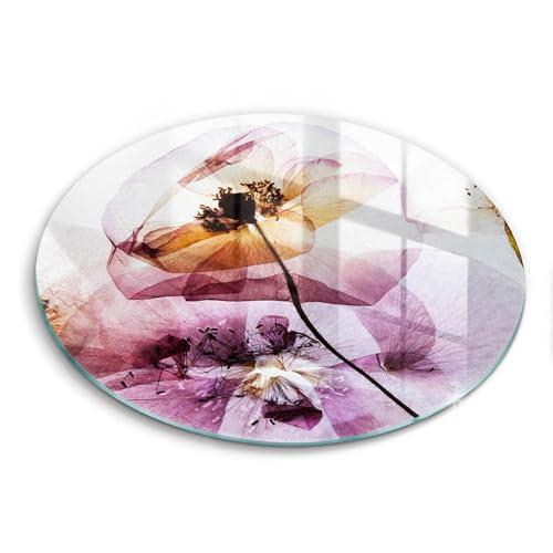 Plaque de protection induction 40cm Wallfluent - Tapis de cuisson fleurs délicates