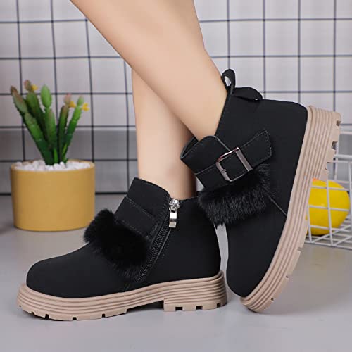 sfdgfhyf Nonslip Boots 3 to 12 Years Toddler Girls Shoes Fashion Solid Color Short Boots Non Slip Breathable Nude Women2