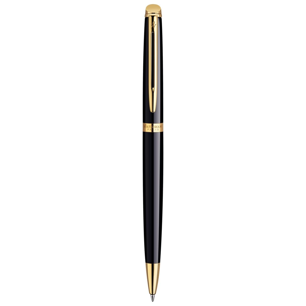 Waterman Hémisphère Füllfederhalter & Kugelschreiber Set mit Gravur – Luxus Schreibset, Personalisierbar als Geschenk für Geburtstags-, Jubiläums- und Weihnachtsgeschenke (Black G.T.)