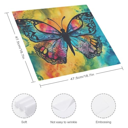 Servilletas de tela butterfly tie dye 4 piezas miniatura 2