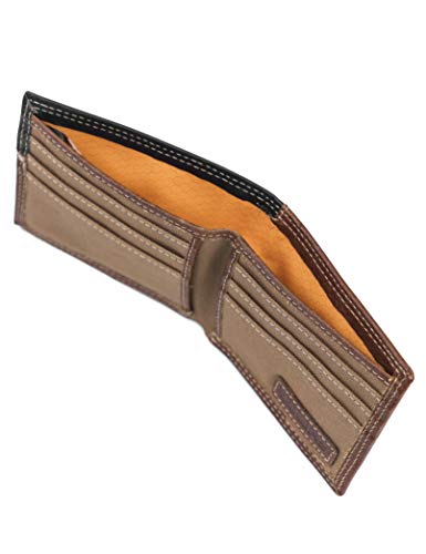 Image of Timberland PRO Men's Slim Leather RFID Bifold Wallet with Back Id Window
