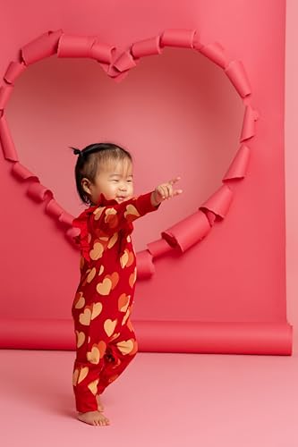 Image of MONICA + ANDY Double Ruffle Romper, 100% Organic Baby Clothes for Girls, Baby Onesie, Newborn, Infant & Toddler Sizes