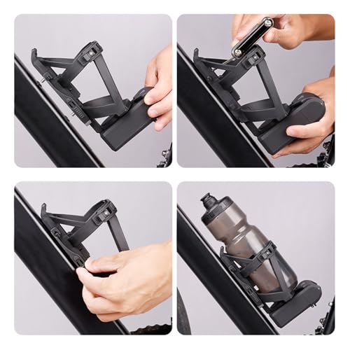Porte-bidon pour vélo avec boîte à outils amovible en nylon résistant - 6