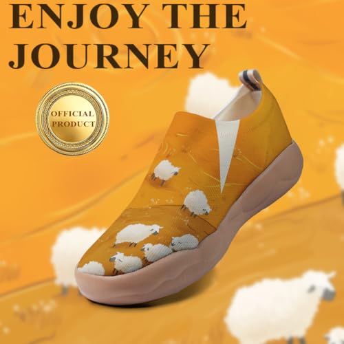 Art Fashion Women Sneaker Slip On Knit Painted Loafers Walking Travel Shoes4