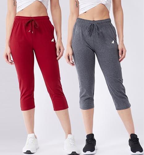 Image of Modeve Women Solid Cotton Blend Capri for summer|| Summer Wear