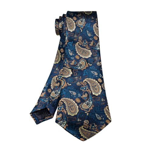 Image of 5PCS Mens Silk Tie, Pocket Square, Cufflinks, Drilled Tie Ring and Lapel Pin Set for Wedding Groom Party