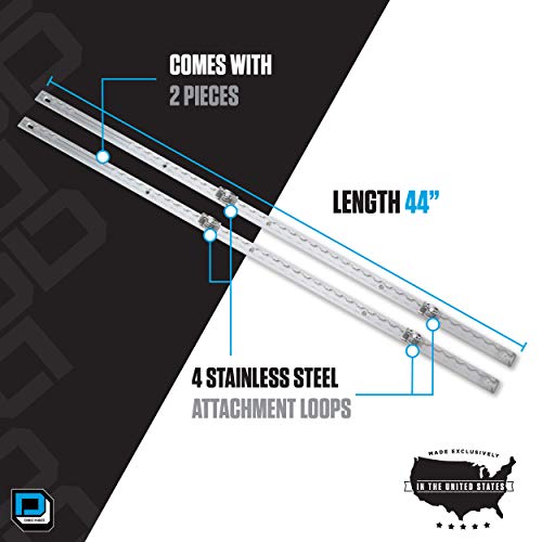 Decked At6 Core Trax 1000 Tie-Down Tracks 44 In. W/4 Attachment Loops Set Of 2 Midsize Silver Core Trax 1000 Tie-Down Tracks #TOP5