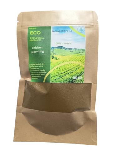 Mezcla sazonadora para pollo, aderezo natural, combinación de hierbas y especias, aroma ahumado, preparado casero de especias, aliño en polvo, pollo asado al horno, adobo para parrilla.