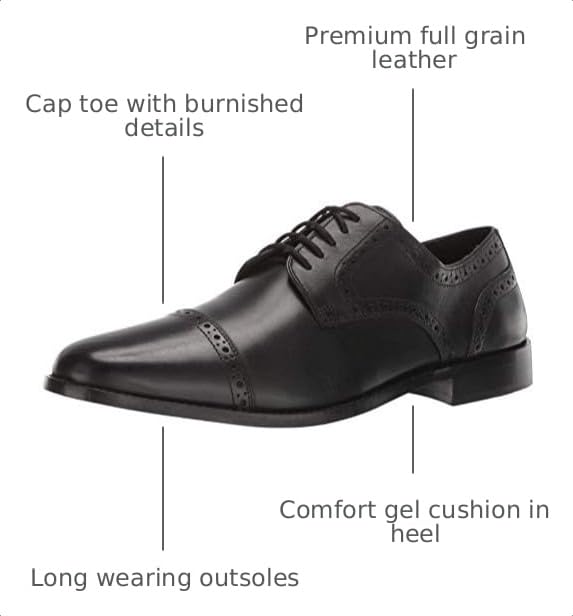 Image of Nunn Bush Norcross Cap Toe Dress Casual Oxford