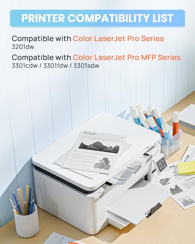 Image of E-Z Ink 218A with Chip Compatible for HP 218A Toner Cartridges Black 218X Toner for HP Color LaserJet pro MFP 3301fdw Toner 3301cdw 3201dw 3301sdw Printer Ink Set W2180A W2180X (2 Black)