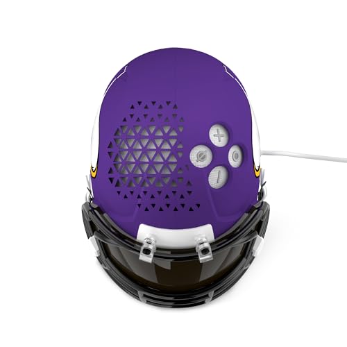 Image of NFL Echo Dot Bundle: Includes Echo Dot | Glacier White and Limited-Edition NFL Helmet Stand | Minnesota Vikings