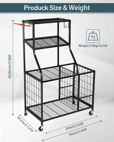 Ahowpd Weight Rack Home Gym Storage, Yoga Mat Storage Rack Workout Equipment Storage Rack For Dumbbells Kettlebell Resistance Band, Exercise Equipment Gym Rack Organizer With Wheel And Levelling Feet #TOP5