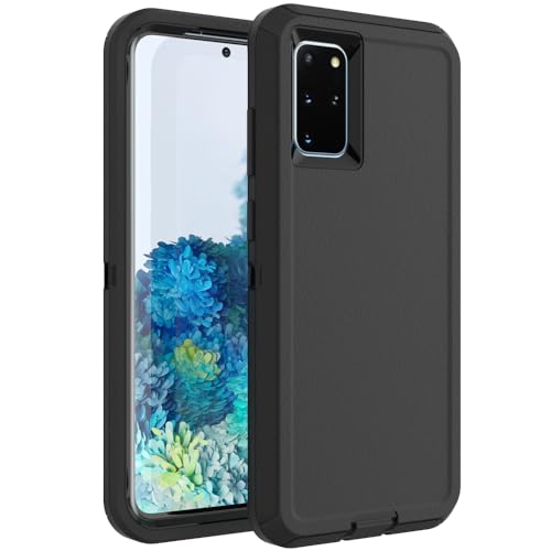 Image of Case for Galaxy S20 Plus, Heavy-Duty Tough Rugged Shockproof Drop Protective Cover Cases for Samsung Galaxy S20 Plus, Black