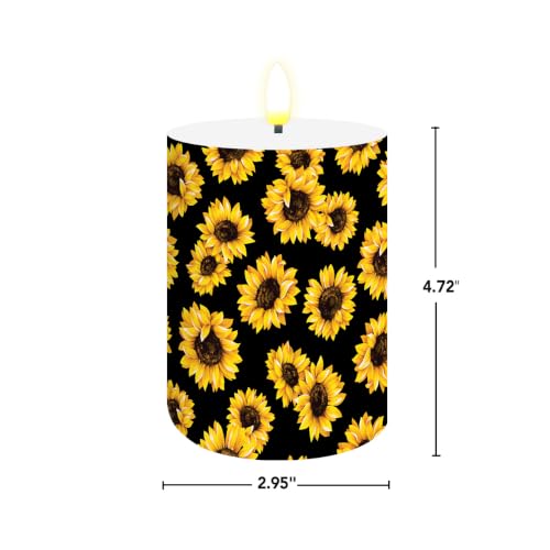 Image of Briarwood Lane Summer Flameless Candle 6x3 Sunflowers Flameless Candle with Timer for Summer