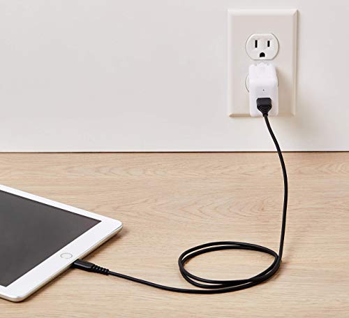 Image of AmazonBasics Apple Certified Lightning to USB Charge and Sync Cable, 3 Feet (0.9 Meters), Pack of 2 - Black