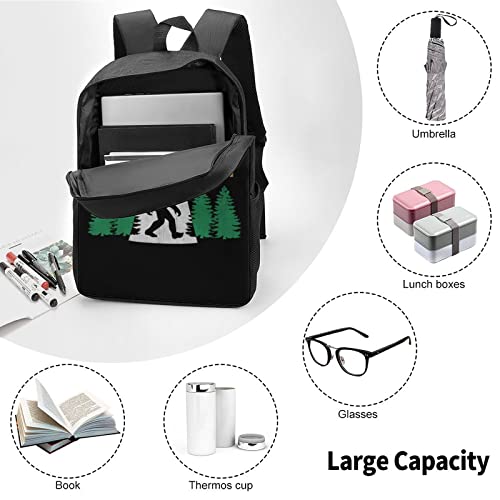 Huianbpo Bigfoot Believe With Ufo And Aliens Art Backpack,Lightweight School College Bookbag Casual Student Travel Laptop Daypack - 17Inch #TOP5