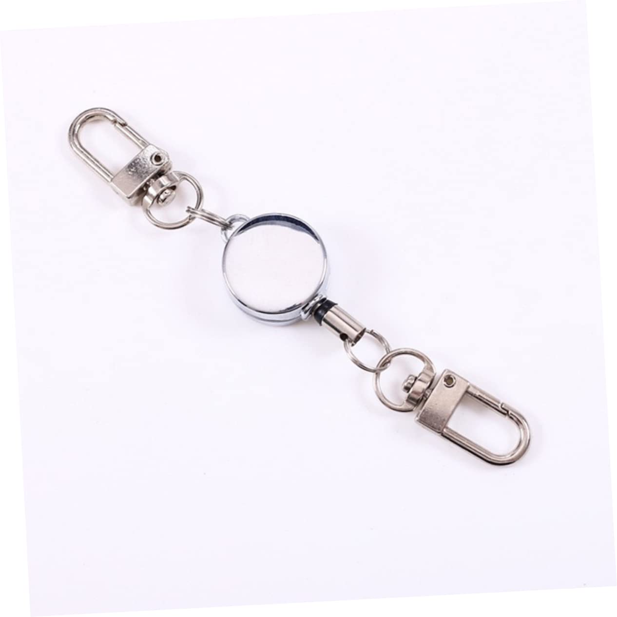 HOMSFOU 4 Set 4 Set di Portachiavi con Porta Badge Retrattili Facili da Tirare con Clip Retrattile Portachiavi Estensibile per Badge Flessibile 2 Pezzi * 4