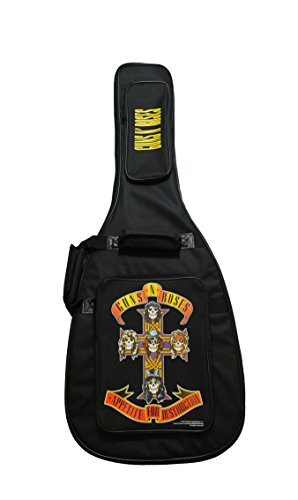 Perris Guns n Roses Housse pour Guitare acoustique Noir - Les Beatles, Paul McCartney, John Lennon, RIngo Starr, George Harrison Perris Guns n Roses Housse pour Guitare acoustique Noir