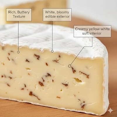 Champignon Mushroom Soft-Ripened Cheese, 2.2 kg, Lactose Free, Gluten Free, Vegetarian, 2x 1lbs