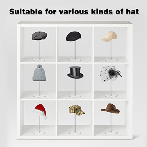 Vgerbvrw 4 Pack Acrylic Hat Stand Wig Display Rack Clear Pedestal Stand Risers Suitable For Organizer And Displaying Various Hats, Wigs, Helmet, Watch, Jewelry (Height 16 Inch, Round Bottom) #TOP3