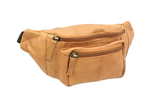 Sac banane en cuir Visconti 720 sable idéal pour voyager léger en ville et en vacances