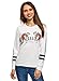 Produktbild oodji Ultra Damen Baumwoll-Sweatshirt mit Druck, Weiß, DE 44 / EU 46 / XXL