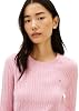 Suéter ligero de punto de cable de cuello redondo para mujer Tommy Hilfiger 4