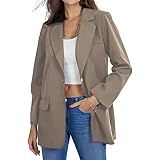 ROTOXA Womens Casual Blazers Open Front Long Sleeve Lapel Collar Button Work Office Suit Jacket Blaz