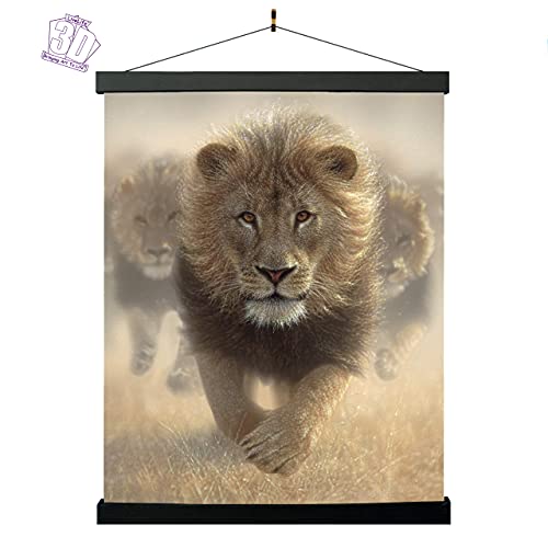 3D Livelife Lenticular Wall Art Prints - Eat My Dust From Deluxebase. Unframed 3D Lion Poster. Perfect Wall Decor. Original Artwork Licensed From Renowned Artist, Collin Bogle #TOP3