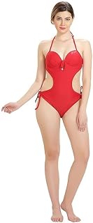 FILMAX® Originals Women's One Piece Hot Sexy Bikini Solid Knot Adjustable Halter Neck Swimsuits Beach Swimming Costume Bat... Price In India