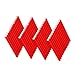 AEIOFU Bike Spoke Reflectors Wheel Spoke Warning Reflector Cycling Reflective Strips 48PCS Red Reflector Spoke Reflective Strip Bike Warning Strip Clip Tube Cycling Wheel Reflector