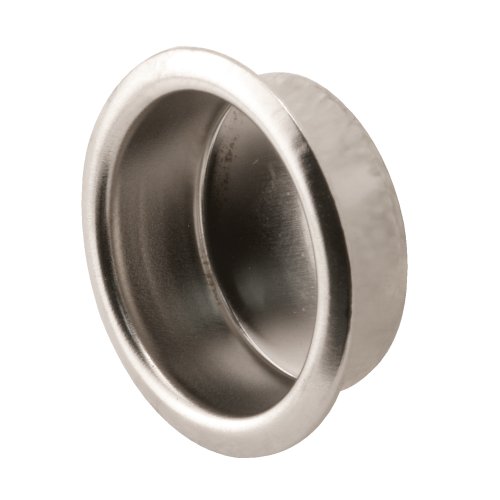 Slide-Co 164423 Closet Door Finger Pull, 3/4-Inch, Solid Brass, Satin Nickel,(Pack of 4)