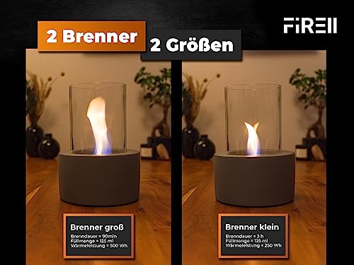 Tischkamin Firell aus Beton mit Bioethanol für Innen- und Außenbereich