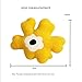 conrtems Sofa Pillow Waist Cushion Back Plush Flower Special-Shaped Pillow All-Match Girl Heart Creative Pillow. (Yellow and White)