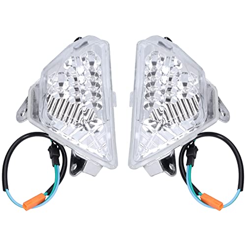 Yuecoom 2Pcs Turn Signal Indicator, 12V Front Left Right Turn Signal Lights Lamps Led Indicator For Kawasaki Ninja 250/300/400/650/1000, For Kawasaki Zx-6R 2013-2021 #TOP20