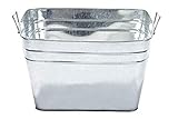 Little Giant Galvanized Square Tub (16 Gallon) Classic Utility Metal Bucket with Handle for Feeding, Watering, & Washing (Item No. GST16)
