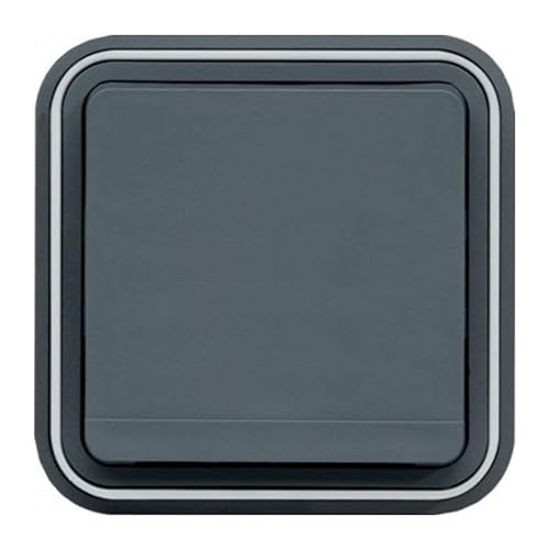 prise de courant 2p+t 16a hager cubyko complète encastrée grise