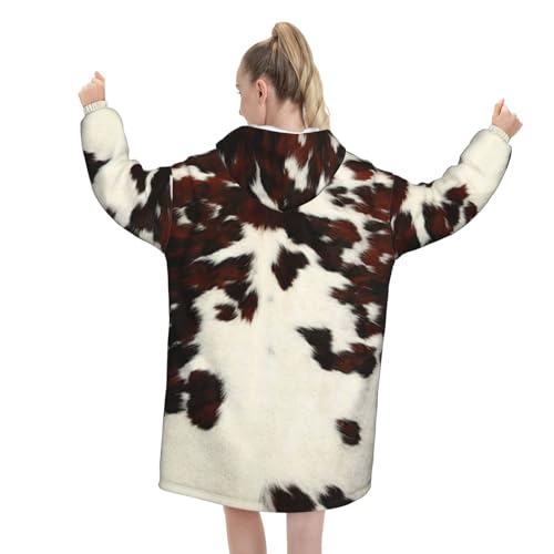 Pull-over en flanelle imprimé vache, le cadeau cocooning