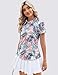TFSDOD Floral Polo Shirts Womens 2025 Golf Top Ladies Lightweight Quick Dry Wrinkle Free Moisture Wicking Outfits Pink Leaf L
