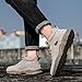 Men's Casual Fashion Sneakers Ankle Boots Waterproof Nonslip Slip-on Walking Sports Shoes Breathable High Sneakers Hiking Running Shoes (Khaki,7.5)