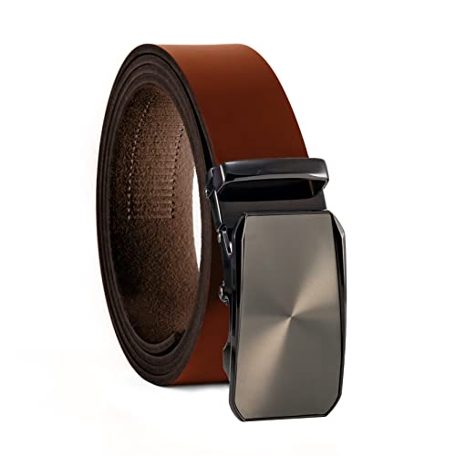Ceinture automatique homme cuir marron ajustable sans trou Fa.Volmer