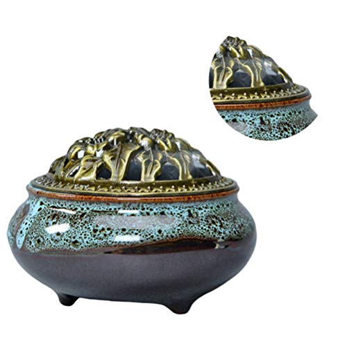 Queimador de incenso de cerâmica Vosarea incenso, suporte de cone para cone ou bobina de incenso apa