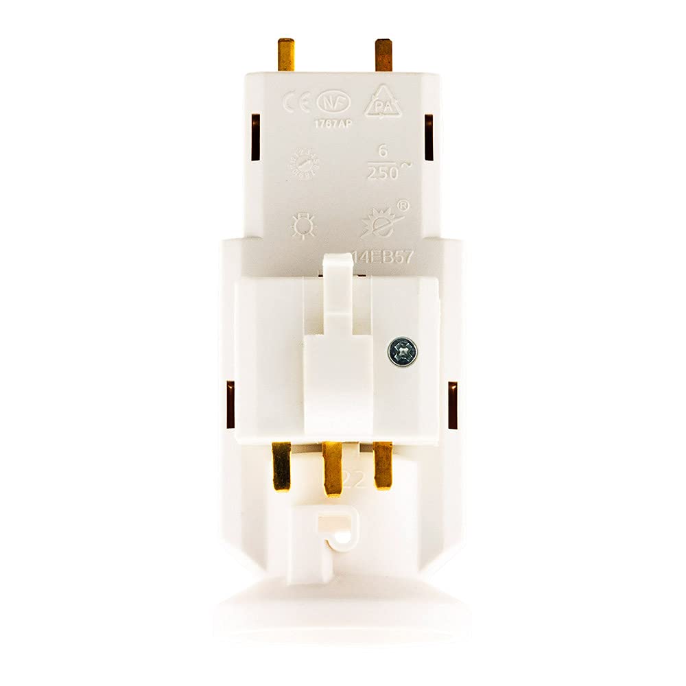 Image secondaire de Douille avec Fiche DCL 6A 250V B22 - Blanc - Zenitech